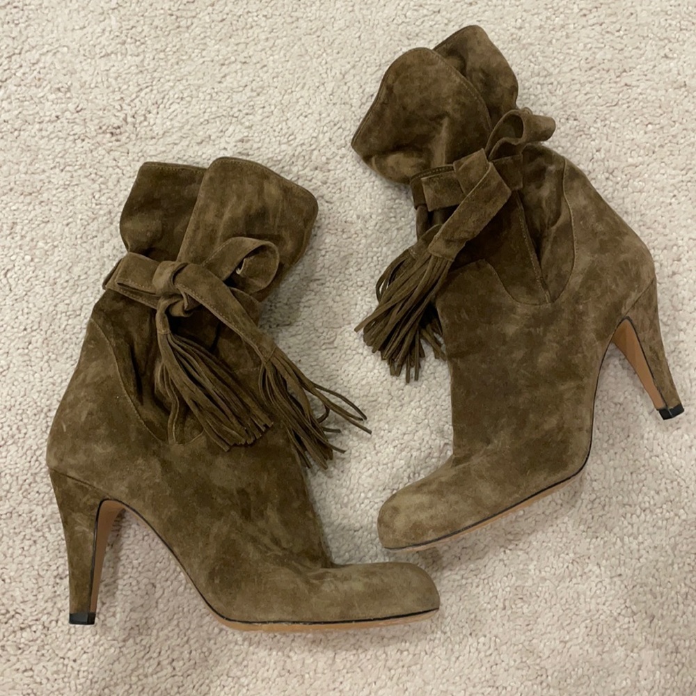 Chloe Suede Tie Boots US 7.5